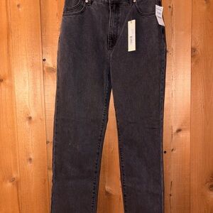 ROLLA'S Black High-Rise Straight Jeans